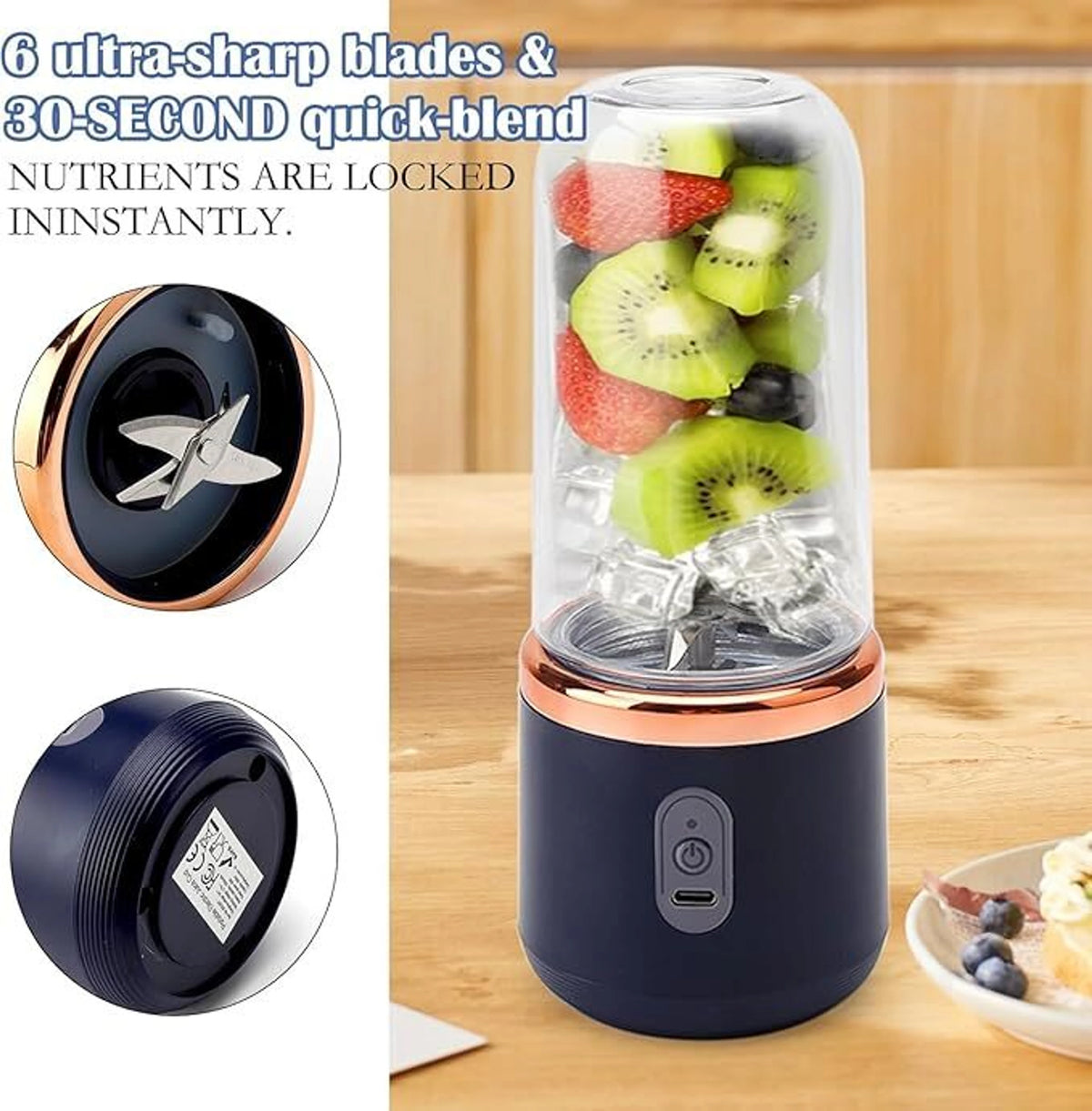 Useitkart Portable USB Rechargeable Juicer Blender Mini Smoothie Maker Bottle 105W Juicer Mixer Grinder