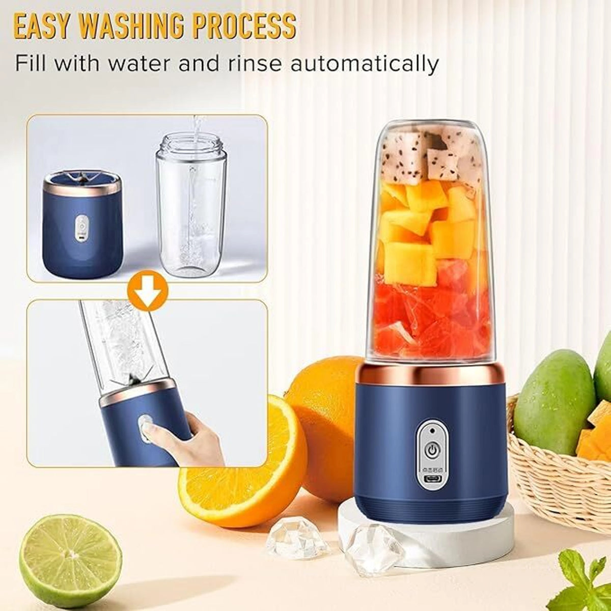 Useitkart Portable USB Rechargeable Juicer Blender Mini Smoothie Maker Bottle 105W Juicer Mixer Grinder